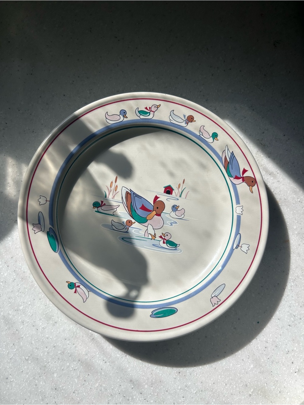 Vintage Epoch Little Duckling 2 Bowls and 2 Plates (Children’s)